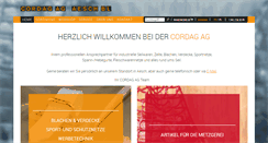 Desktop Screenshot of cordag.ch
